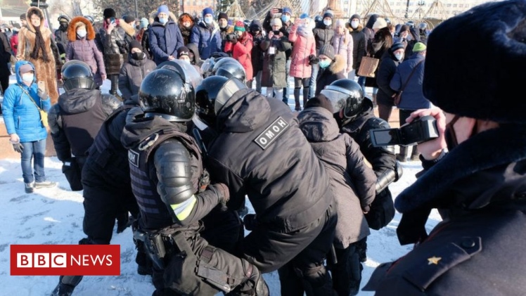 Photo of Nationwide protests in Moscow by Alexie Navalny’s wife Yulia